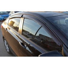Вітровики на Hyundai Accent 2010-2017 Sedan Кобра Тюнинг накладні