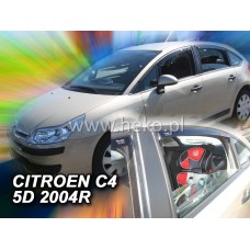 Вітровики на Citroen C4 2004-2010 передні 3-ех дверный Heko вставні під ущільнювач