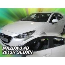 Вітровики на Mazda 3 2013-2019 Sedan Heko вставні під ущільнювач