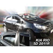 Вітровики на Kia Rio 2011-2017 HB Heko вставні під ущільнювач