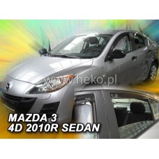 Вітровики на Mazda 3 2009-2013 Sedan Heko вставні під ущільнювач
