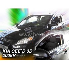 Вітровики на Kia Pro Cee`d 2007-2012 передні 3-ех дверный Heko вставні під ущільнювач