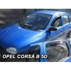 Вітровики на Opel Corsa B 1993-2000 Heko вставні під ущільнювач