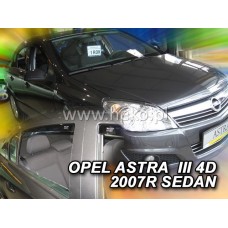Вітровики на Opel Astra H 2004-2009 Sedan Heko вставні під ущільнювач