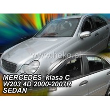 Вітровики на Mercedes W-203 2000-2007 Sedan Heko вставні під ущільнювач