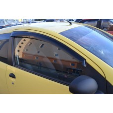 Вітровики на Peugeot 107 від 2005 передні 3-ех дверный Кобра Тюнинг накладні