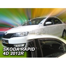 Вітровики на Skoda Rapid від 2013 Sedan Heko вставні під ущільнювач