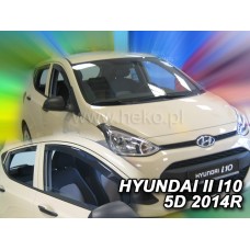Вітровики на Hyundai i10 від 2014 Heko вставні під ущільнювач