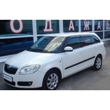 Вітровики на Skoda Fabia 2007-2014 Combi Кобра Тюнинг накладні