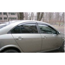 Вітровики на Nissan Primera P12 2002-2007 Sedan Кобра Тюнинг накладні