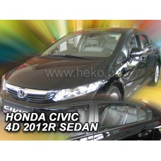 Вітровики на Honda Civic 2012-2017 Heko вставні під ущільнювач