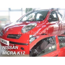 Вітровики на Nissan Micra K12 2003-2010 Heko вставні під ущільнювач