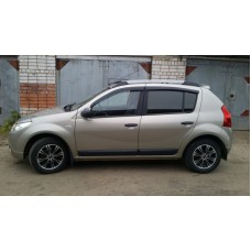 Вітровики на Renault Sandero/Stepway 2008-2013 Кобра Тюнинг накладні