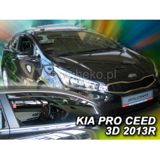 Вітровики на Kia Pro Cee`d 2012-2018 передні 3-ех дверный Heko вставні під ущільнювач