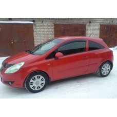 Вітровики на Opel Corsa D від 2006 передні 3-ех дверный Кобра Тюнинг накладні