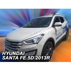 Вітровики на Hyundai Santa Fe 2012-2018 Heko вставні під ущільнювач