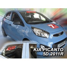 Вітровики на Kia Picanto від 2011 Heko вставні під ущільнювач