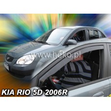 Вітровики на Kia Rio 2005-2011 Sedan Heko вставні під ущільнювач