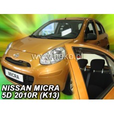 Вітровики на Nissan Micra K13 від 2010 Heko вставні під ущільнювач