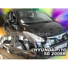 Вітровики на Hyundai i10 2007-2014 Heko вставні під ущільнювач