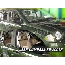 Вітровики на Jeep Compass 2008-2010 Хеко вставні під ущільнювач
