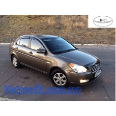 Дефлектори вікон Hyundai Aktsent 2006-2010 HIC — накладні Дефлектори вікон Hyundai Aktsent 2006-2010 HIC — накладні