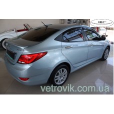 Дефлектори вікон Hyundai Aktsent 2010+ HIC — накладні Дефлектори вікон Hyundai Aktsent 2010+ HIC — накладні
