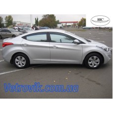 Дефлектори вікон Hyundai Elantra 2011-2016 HIC — накладні Дефлектори вікон Hyundai Elantra 2011-2016 HIC — накладні