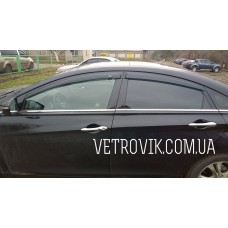 Дефлектори вікон Hyundai Sonata 2010-2014 HIC — накладні Дефлектори вікон Hyundai Sonata 2010-2014 HIC — накладні