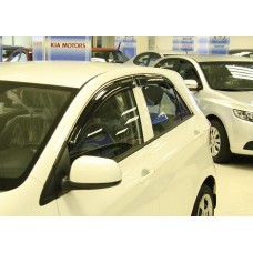 Дефлектори вікон Kia Pykanto 2011+ HIC — накладні