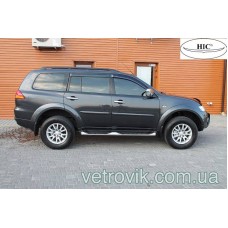 Дефлектори вікон Mitsubishi Padzhero Sport 2009-2015 HIC — накладні