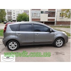 Дефлектори вікон Nissan Nyssan Note 2005-2013 HIC — накладні Дефлектори вікон Nissan Nyssan Note 2005-2013 HIC — накладні