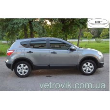 Дефлектори вікон Nissan Kashkai 2006-2013 5-Ty Mestnyi HIC — накладні