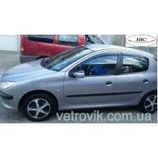 Дефлектори вікон Peugeot 206 1998-2005 HIC — накладні Дефлектори вікон Peugeot 206 1998-2005 HIC — накладні
