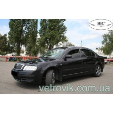 Дефлектори вікон Skoda Superb 2001-2008 HIC — накладні Дефлектори вікон Skoda Superb 2001-2008 HIC — накладні