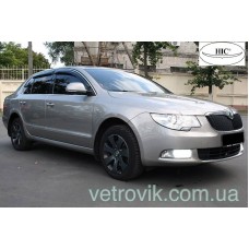 Дефлектори вікон Skoda Superb 2008-2014 HIC — накладні Дефлектори вікон Skoda Superb 2008-2014 HIC — накладні