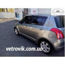 Дефлектори вікон Suzuki Svyft 2005-2011 HIC — накладні Дефлектори вікон Suzuki Svyft 2005-2011 HIC — накладні