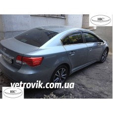Дефлектори вікон Toyota Avensys 2009+ HIC — з хромованою смугою