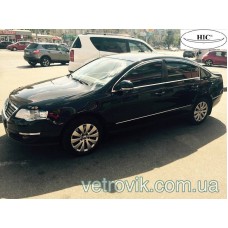 Дефлектори вікон Volkswagen Passat B6 2005-2011 HIC — з хромованою смугою Дефлектори вікон Volkswagen Passat B6 2005-2011 HIC — з хромованою смугою