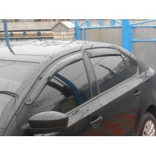 Дефлектори вікон Volkswagen Polo 2010+ HIC — накладні