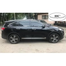 Дефлектори вікон Kia Sorento 2015+ HIC — з хромованою смугою