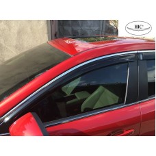 Дефлектори вікон Mazda 6 2013+ HIC — з хромованою смугою Дефлектори вікон Mazda 6 2013+ HIC — з хромованою смугою