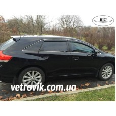 Дефлектори вікон Toyota Venza 2009+ HIC — з хромованою смугою