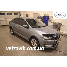 Дефлектори вікон Skoda Rapid 2012+ HIC — накладні