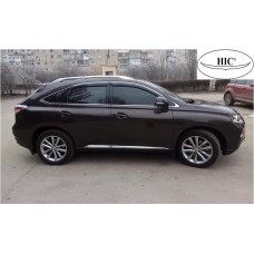Дефлектори вікон Lexus Ryks 2009-2015 HIC — з хромованою смугою