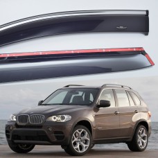Дефлектори вікон BMW X5 E70 2007-2013 HIC — з хромованою смугою Дефлектори вікон BMW X5 E70 2007-2013 HIC — з хромованою смугою