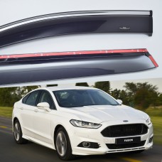 Дефлектори вікон Ford Mondeo/Fusion (USA) 2014+ HIC — з хромованою смугою Дефлектори вікон Ford Mondeo/Fusion (USA) 2014+ HIC — з хромованою смугою