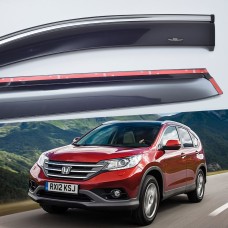 Дефлектори вікон Honda CR-V 2012-2017 HIC — з хромованою смугою Дефлектори вікон Honda CR-V 2012-2017 HIC — з хромованою смугою