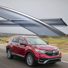 Дефлектори вікон Honda CRV 2017-2023 Havoc — з хромованою смугою Дефлектори вікон Honda CRV 2017-2023 Havoc — з хромованою смугою