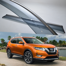 Дефлектори вікон Nissan Rogue 2014-2021 Havoc — з хромованою смугою